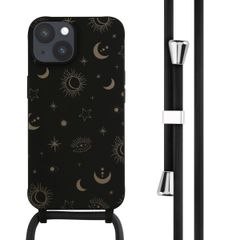 imoshion Siliconen design hoesje met koord Apple iPhone 14 - Sky Black