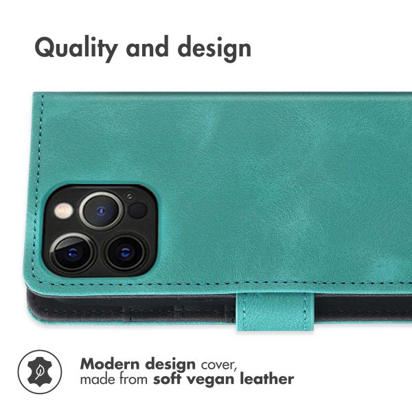 imoshion Bookcase with Strap Apple iPhone 12 (Pro) - Turquoise