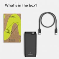 imoshion Power bank 20,000 mAh - 22.5W Fast charger - USB-C / USB-A - Black