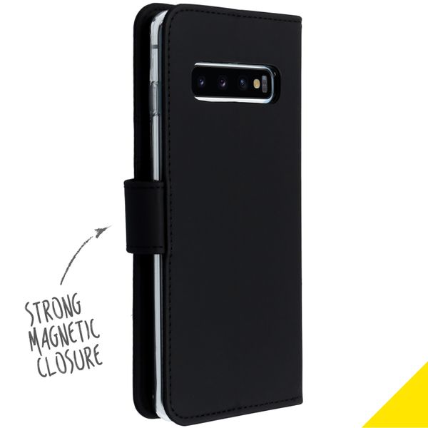 Accezz Wallet Softcase Bookcase Samsung Galaxy S10 - Zwart