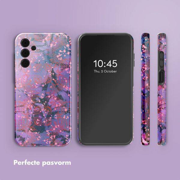 Selencia Vivid Backcover Samsung Galaxy A15 (5G) - Fresh Paint Flower Orange