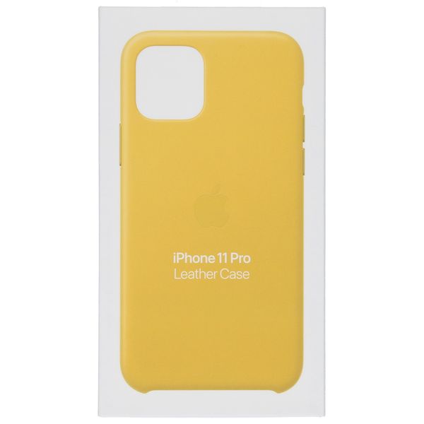 Apple Leather Backcover Apple iPhone 11 Pro - Meyer Lemon