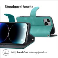 imoshion Bookcase met koord Apple iPhone 14 / 13 - Turquoise