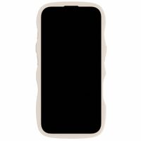 Holdit Wavy Case iPhone 16 Plus - Light Beige / Transparent