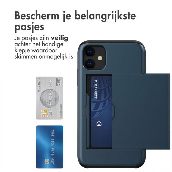 imoshion Backcover met pasjeshouder Apple iPhone 11 - Donkerblauw
