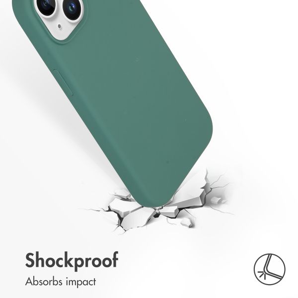 Accezz Liquid Silicone Back Cover Apple iPhone 15 - Dark Green