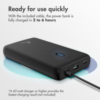 imoshion Powerbank 20,000 mAh - Quick Charge and Power Delivery - 100W - Black