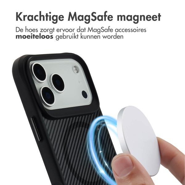 imoshion Rugged Hybrid Carbon Case met MagSafe Apple iPhone 17 Pro Max - Zwart