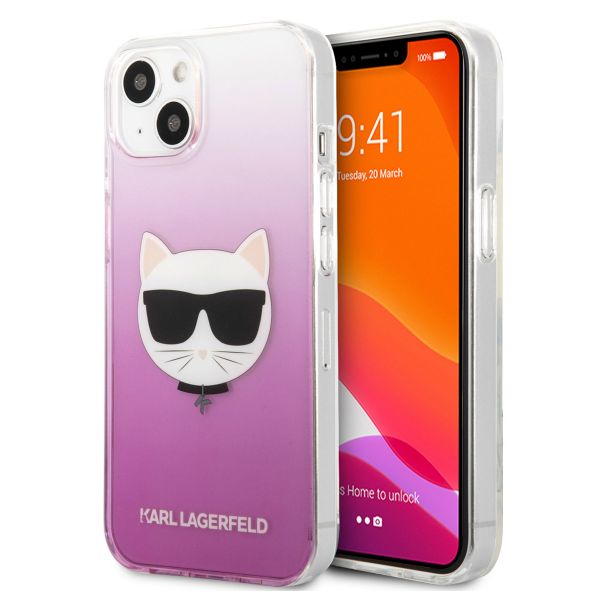 Karl Lagerfeld Hardcase Backcover Choupette iPhone 13 Mini - Roze