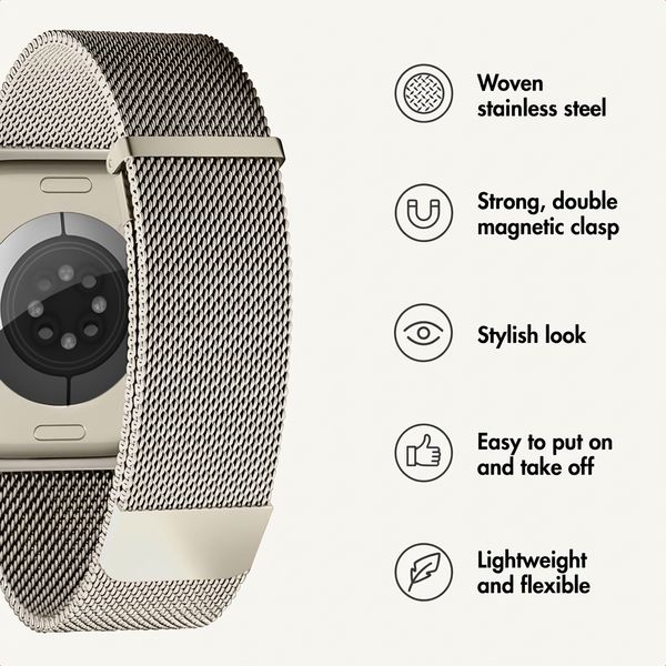 imoshion Milanese Magnetic Band Apple Watch | 38/40/41/42 mm - Starlight