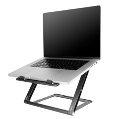 Accezz Origami Laptop Stand - Laptop standaard - Verstelbaar en opvouwbaar - Universeel - Donkergrijs