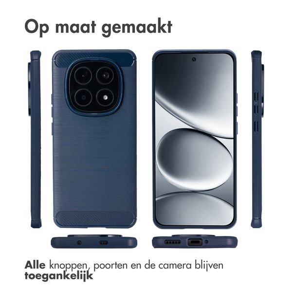 imoshion Brushed Backcover Xiaomi Redmi Note 15 Pro Plus (5G) - Donkerblauw