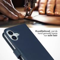 Selencia Echt Leren Bookcase Apple iPhone 17 - Blauw