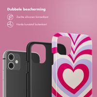 Selencia Vivid Backcover Apple iPhone 11 - Double Hearts Rubine Red Lilac