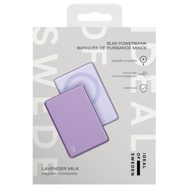 iDeal of Sweden Slim MagSafe Powerbank 5.000 mAh - Draadloze powerbank - Lavender Milk
