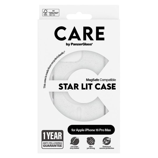 CARE by PanzerGlass Star Lit Case MagSafe iPhone 16 Pro Max - Wit