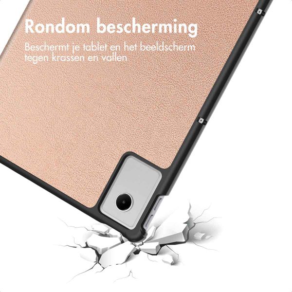 imoshion Trifold Bookcase Lenovo Idea Tab Plus - Rose Gold