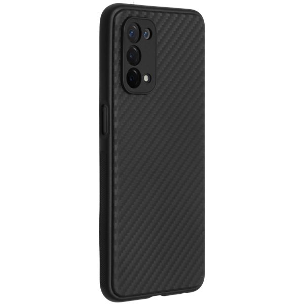 Carbon Softcase Backcover Oppo A74 (5G) / A54 (5G) - Zwart