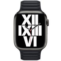 Apple Leather Link Apple Watch | 44/45/46/49 mm - Size M/L - Ink