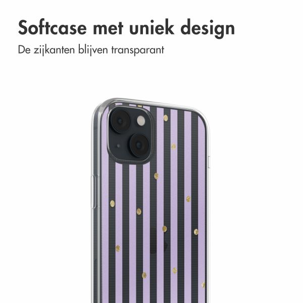 imoshion  Design hoesje iPhone 14 - Sparkle Lines Lavender