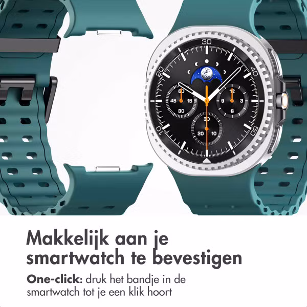imoshion Ocean Siliconenband Samsung Galaxy Watch 8 (40/44mm) / Classic (46mm) - Donkergroen
