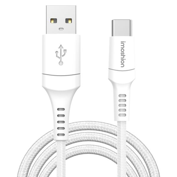 imoshion Braided USB-C naar USB-A kabel - 3 meter - Wit