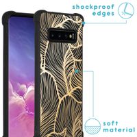 imoshion Design hoesje met koord Samsung Galaxy S10 - Bladeren - Goud