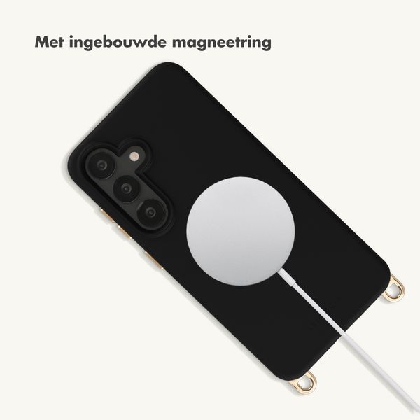 Selencia Rivièra MagSafe Backcover met afneembare haakjes Samsung Galaxy A55 (5G) / A35 - Velvet Black