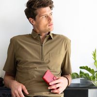 Selencia Echt Leren Bookcase Huawei P20 - Rood