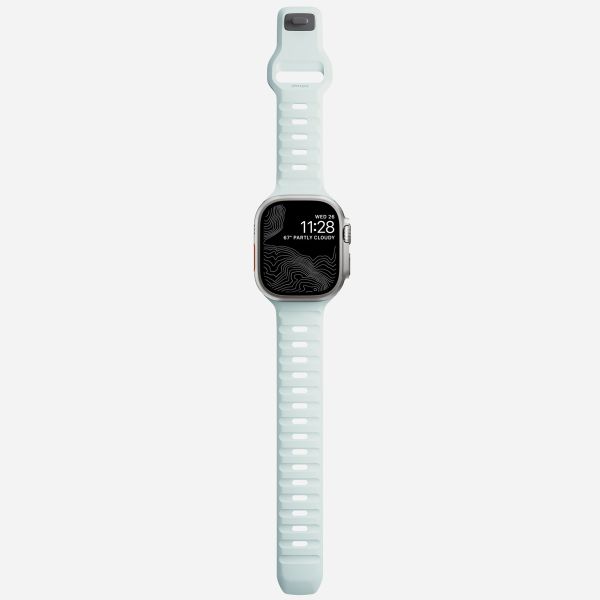 Nomad Sport band FKM Apple Watch Series 1 t/m 10 / SE / Ultra (2) (44/45/46/49 mm) - Icy Blue Glow