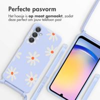 imoshion Siliconen design hoesje met koord Samsung Galaxy A25 (5G) - Lila Flower Distance