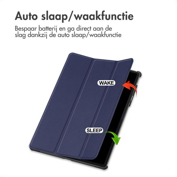imoshion Trifold Bookcase Lenovo Idea Tab Pro Gen 2 - Donkerblauw