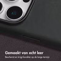 Accezz Vintage Leather Magsafe Backcover Apple iPhone 16 Pro Max - Smokey Green