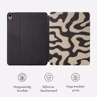 Selencia Vivid tablethoes Apple iPad Air 11 inch (2025) M3 / (2024) M2 / Air 5 (2022) / Air 4 (2020) - Art Wave Black