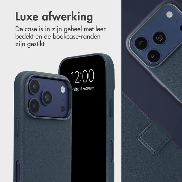Accezz Leather Bookcase 2-in-1 met MagSafe Apple iPhone 18 Pro Max / 17 Pro Max - Nightfall Blue