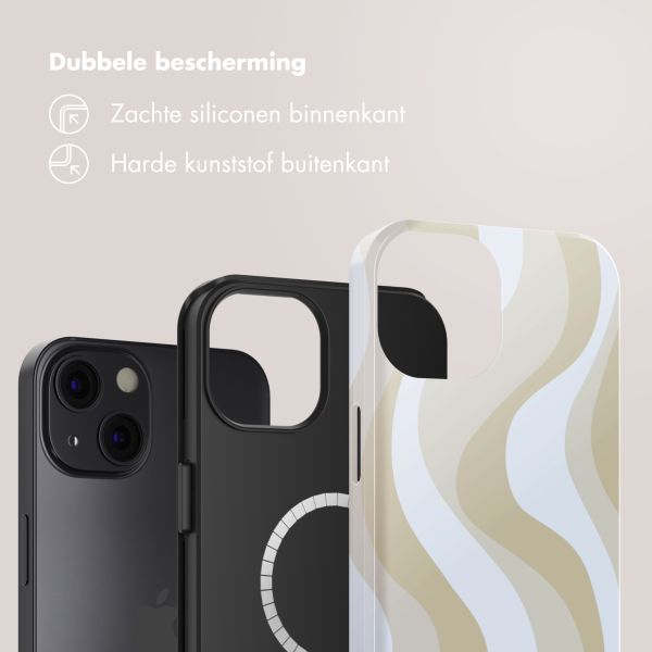 Selencia Vivid Backcover met MagSafe Apple iPhone 13 - Desert Waves Beige