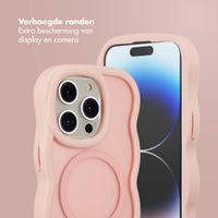 Selencia Wavy Backcover met MagSafe Apple iPhone 14 Pro - Soft Pink