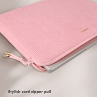Selencia Corduroy Laptop hoes 13-14 inch - Laptopsleeve - Soft Blush