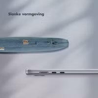 Selencia Corduroy Laptop hoes 15-16 inch - Laptopsleeve - Slate Blue