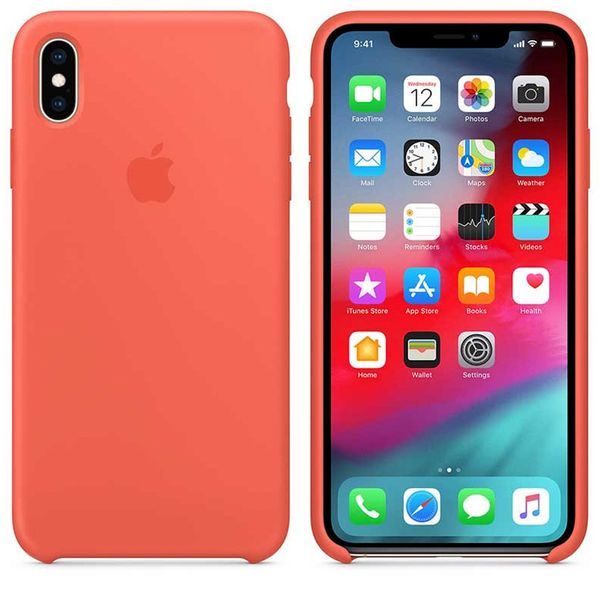 Apple Silicone Backcover iPhone Xs Max - Nectarine