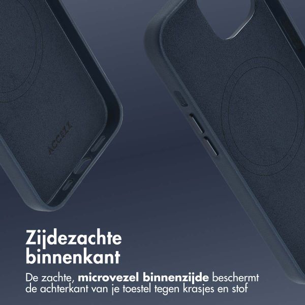 Accezz MagSafe Leather Backcover Apple iPhone 14 - Nightfall Blue