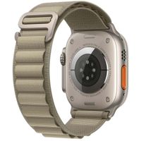 WiWu Alpine nylonband Apple Watch Series 1 t/m 11 / SE / Ultra (44/45/46/49 mm) - Olive Green