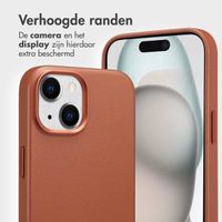 Accezz Leather Bookcase 2-in-1 met MagSafe Apple iPhone 15 - Sienna Brown