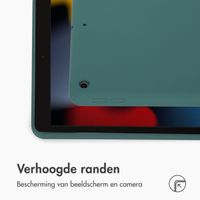 Accezz Liquid Silicone Backcover Apple iPad 9 (2021) 10.2 inch / iPad 8 (2020) 10.2 inch / iPad 7 (2019) 10.2 inch - Donkergroen