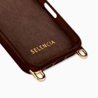 Selencia Rivièra MagSafe Backcover met afneembare haakjes Apple iPhone 16 Pro - Choco Brown