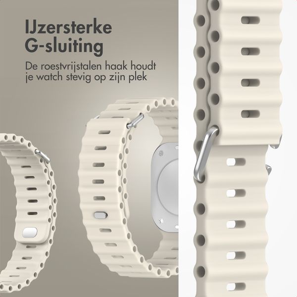 Accezz Ocean bandje Apple Watch Series 1 - 9 / SE (38/40/41 mm) | Series 10 / 11 (42 mm) - Sterrenlicht