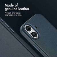 Accezz Leather Back Cover with MagSafe Apple iPhone 17 - Nightfall Blue