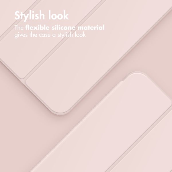 Accezz Smart Silicone Book Case Apple iPad 9 (2021) 10.2 inch / iPad 8 (2020) 10.2 inch / iPad 7 (2019) 10.2 inch - Pink