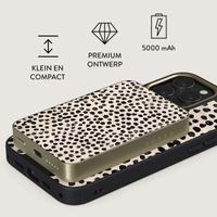 Burga Magnetic Powerbank 5.000 mAh - Geschikt voor MagSafe en Qi2 - Almond Latte / Gold