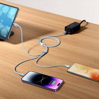 Baseus StarSpeed Series 3-in-1 snellaadkabel - USB-A naar USB-C / Lightning / Micro-USB - 1,2 meter - Zwart